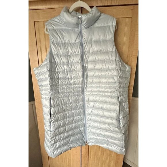 Lands End Light Baby Blue Down Puffer Vest Women's Size 2X Insulated Lightweight - Picture 4 of 5